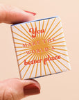 Tiny Matchbox Ceramic Sunshine Token