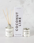 Coconut lime reed diffuser, reed diffuser, modern reed diffuser, white diffuser, luxury reed diffuser, diffusers, luxury diffusers, tin diffuser, perfect gift, beautiful scents, stunning diffuser, chickadee diffusers, chickidee, gifts, smelly gifts, scented gifts, divine diffusers, sustainable diffusers, sustainable gifts, sustainable luxury, natural scents, natural luxury gifts, natural reed diffuser,