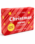 Luxury handmade cinnamon and orange soap bar with a rich lather and naturally festive fragrance—a thoughtful Christmas gift for her, him, friends or family.
