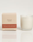 Tobacco, Leather, Cedarwood, Patchouli, Musk, and Pepper Arthur Betsy 200g candle with branded Arthur Betsy box