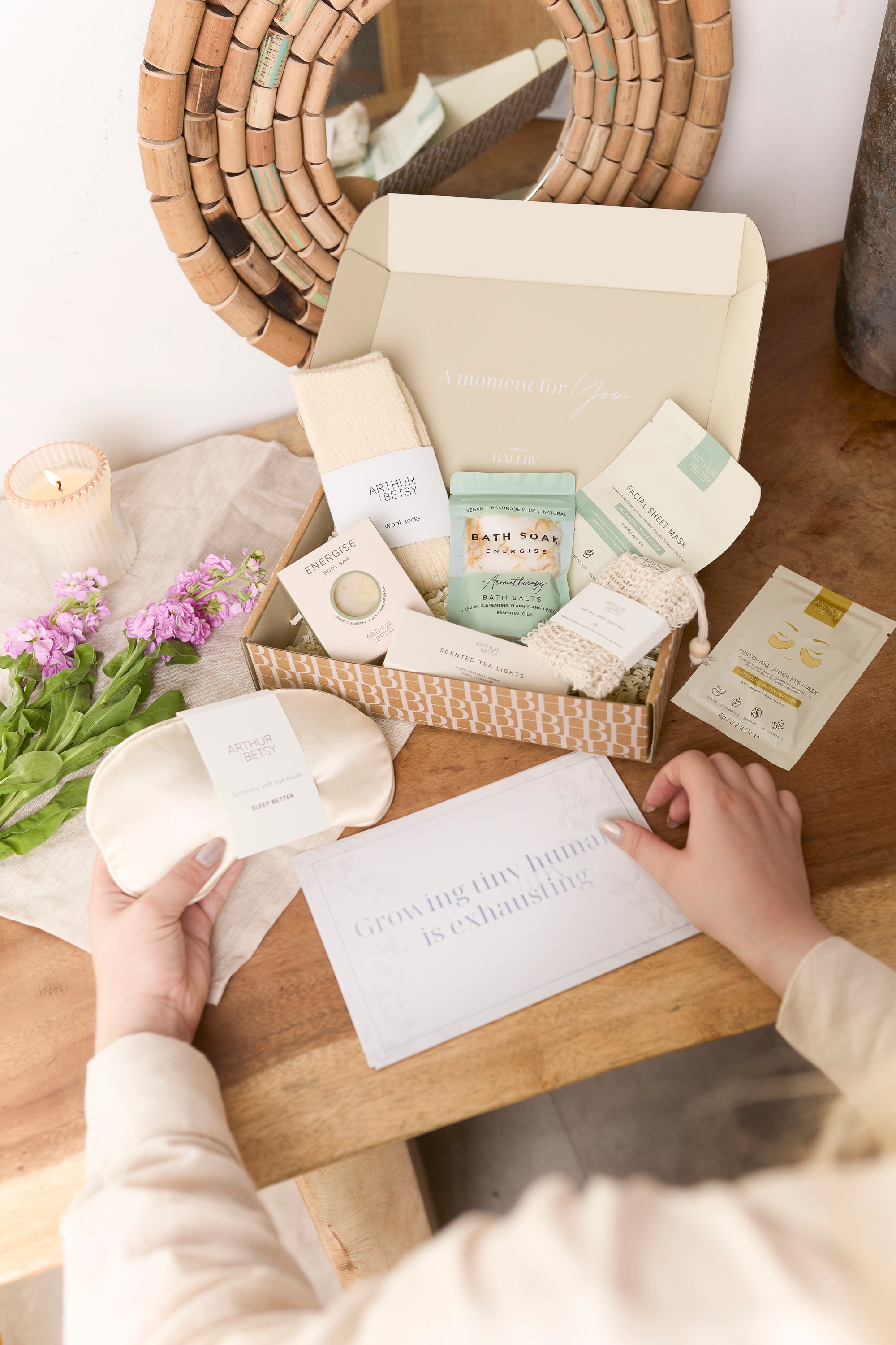 Growing tiny humans is exhausting pamper kit