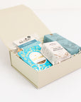 Thank you treat box with Love cocoa thank you chocolate slab, English breakfast tea bags, salted caramel popcorn and milk chocolate chunk biscuits Perfect for mum, dad, sister, friend, employee, client, daughter, son.