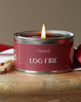 Log Fire Paint Pot candle
