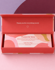 Colourful three-candle gift set featuring roasted coffee and vanilla, fresh bergamot with delicate florals, and warm tobacco leaf, cedarwood and amber fragrances.