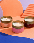 Edit Five luxury candle gift box containing three 80g scented candles in Morning Café, Sunlit Moments and Evening Calm fragrances, offering over 36 hours of premium home fragrance.