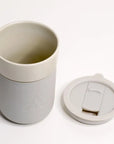 travel mug, carry cup, ceramic travel mug, natural stone travel mug, luxury travel mugs, small travel mugs, perfect travel mugs, travel mug with lid, leakproof travel mugs, thermal mugs, flasks, travel cup, thermal cups, insulated travel mug, leakproof, no handle travel mug, uberstar, uberstar travel mug, uberstar carry cup, 12oz carry cup, 12oz travel mug, silicone sleeve & lid, gifting travel mugs, perfect gift, traveling gifts, work gifts
