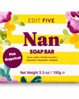 Luxury handmade soap for Nan with refreshing pink grapefruit essential oil, a rich everyday lather and cheerful botanical packaging, perfect for birthday and Christmas gifting.