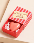 Love you loads - Tiny Matchbox Ceramic Heart Token