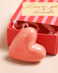 Love you loads - Tiny Matchbox Ceramic Heart Token