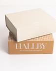 Hallby branded gift box.