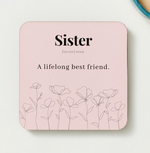 Load image into Gallery viewer, Candle and Coaster Gift for sister sister gift sister treat sister gift box birthday gift coaster sister coaster
