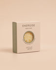 Energise soap bar, with scents of lemon, clementine, ylang ylang and patchouli essential oils