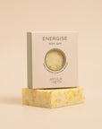 Energise soap bar, with scents of lemon, clementine, ylang ylang and patchouli essential oils