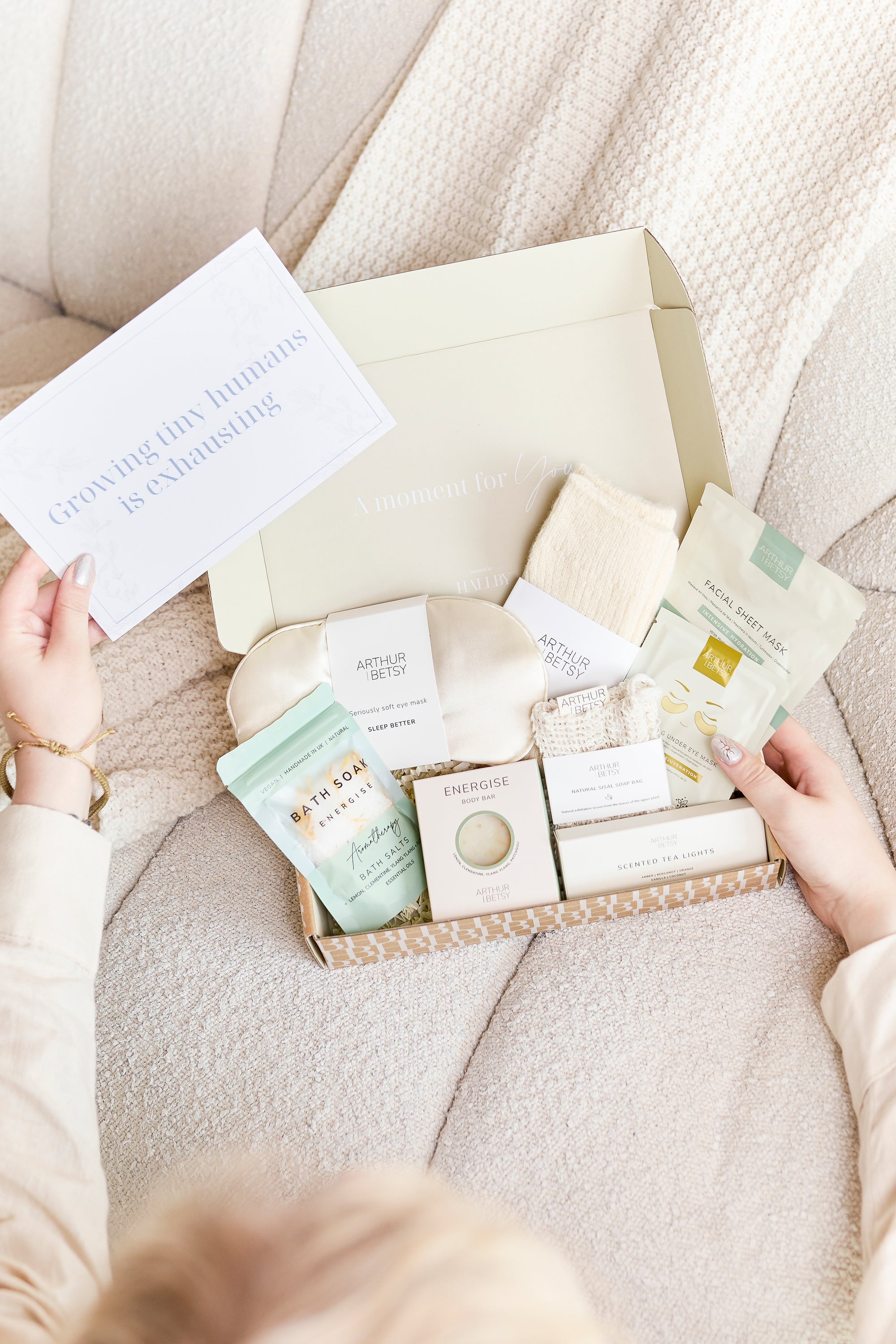 Growing tiny humans is exhausting pamper kit