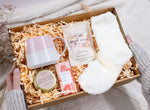 Load image into Gallery viewer, Luxury Treats box Luxury Treats gift box Luxury box Mug Cup Socks Fluffy socks candle tin candle bath soak bath salts chcolate coco chocolate birthday gift congratulations gift christmas gift
