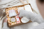 Load image into Gallery viewer, Luxury Treats box Luxury Treats gift box Luxury box Mug Cup Socks Fluffy socks candle tin candle bath soak bath salts chcolate coco chocolate birthday gift congratulations gift christmas gift
