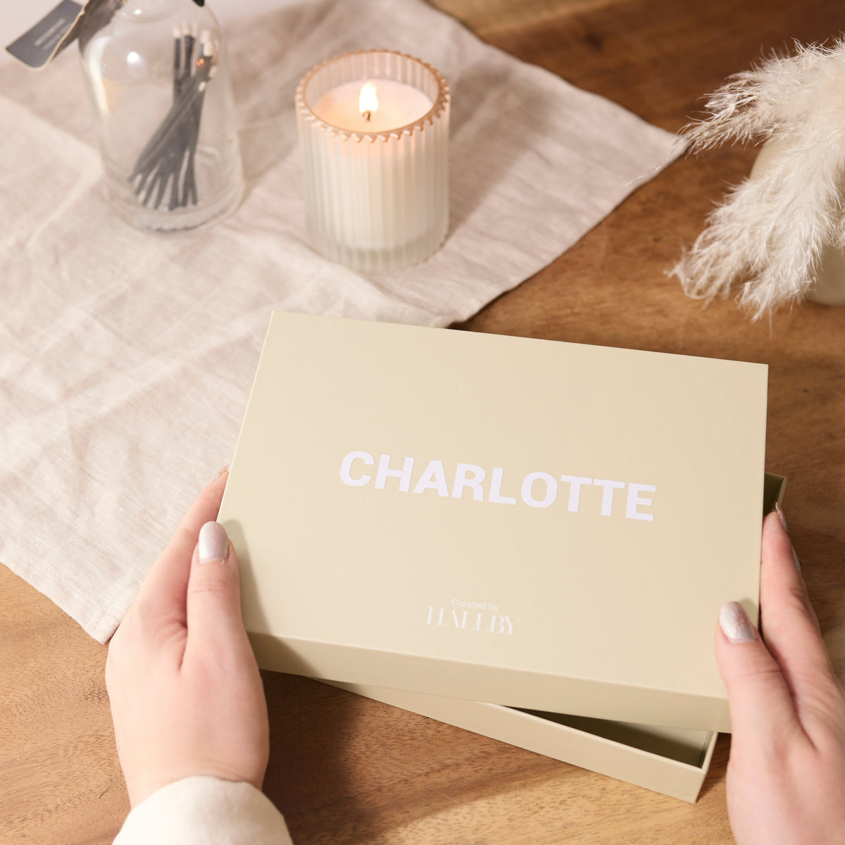Hallby branded personalised gift box