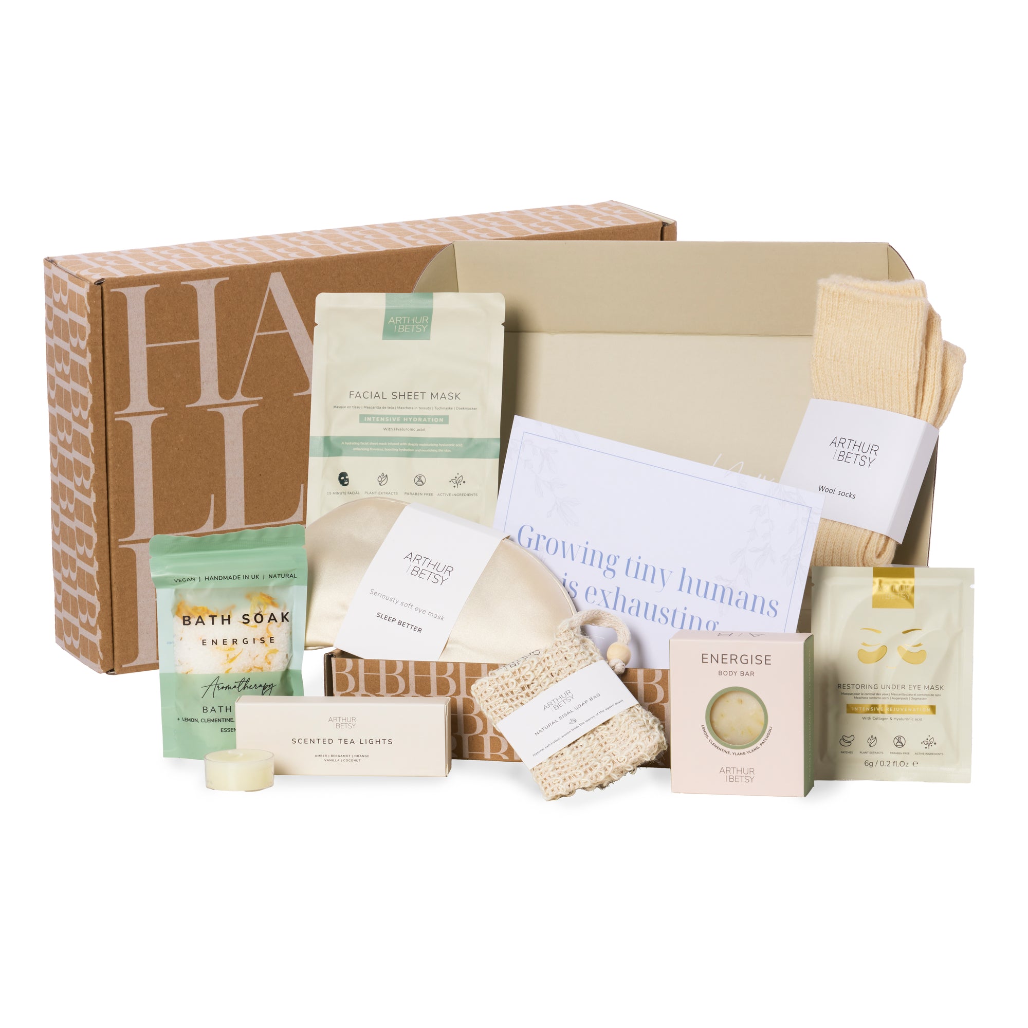 Growing tiny humans is exhausting pamper kit
