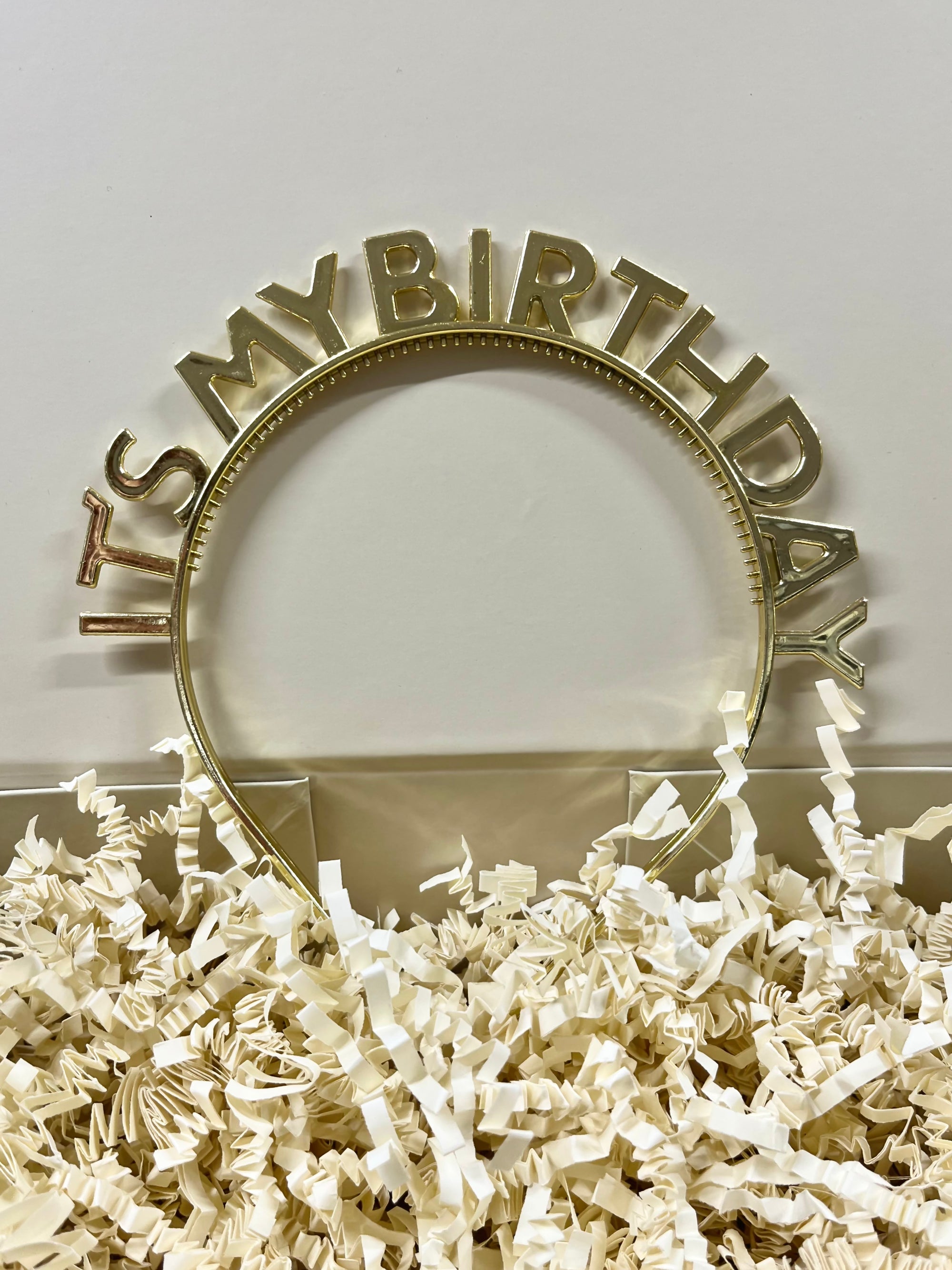 Gold Birthday Headband