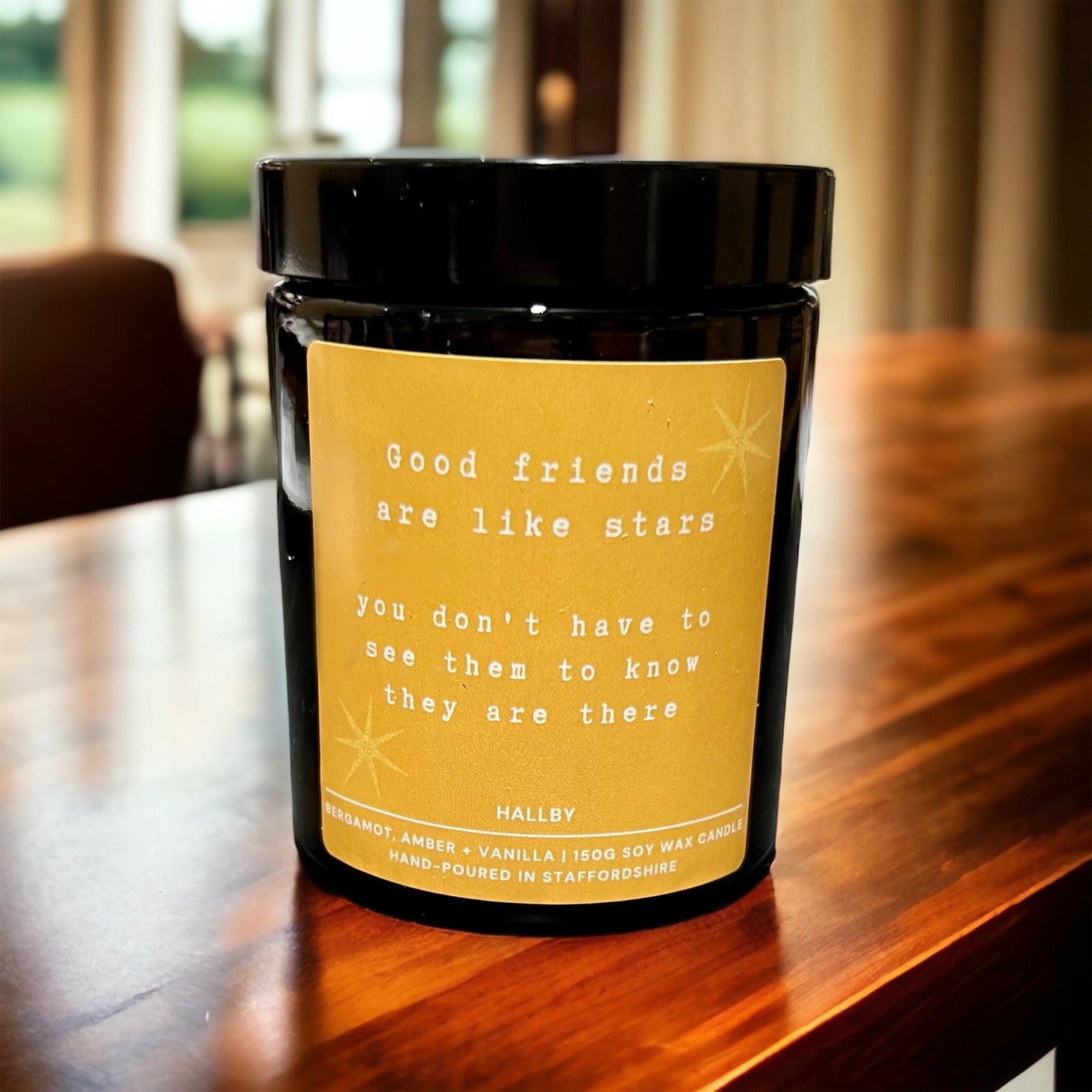 Good friends are like stars scented gifting candle
