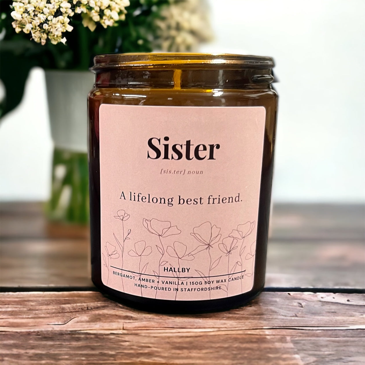 Sister: Noun scented gifting candle