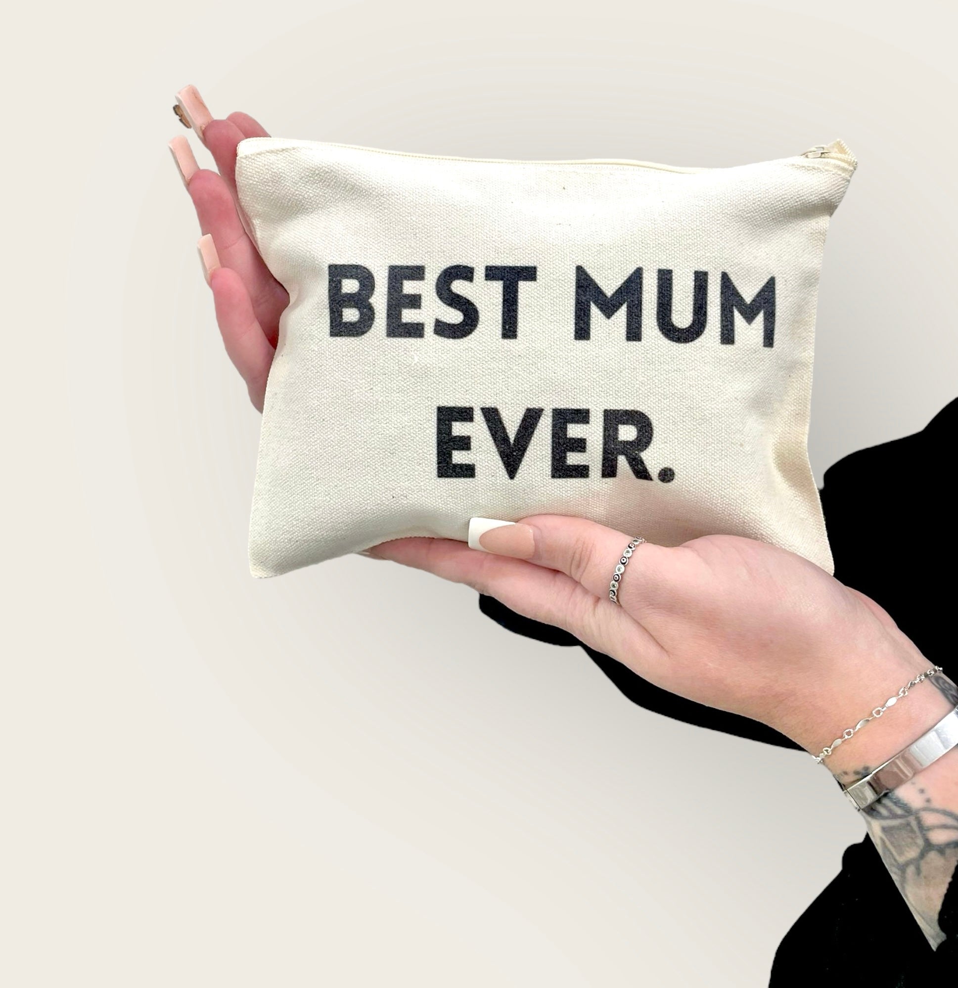 Best mum ever canvas zipper bag