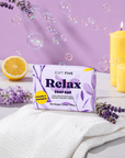 Botanical lavender soap with uplifting lemongrass essential oil, handmade in England to gently cleanse the skin while adding a calming fragrance to everyday washing.