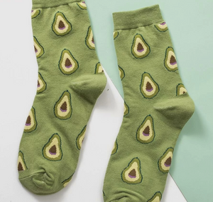 Avocado print socks
