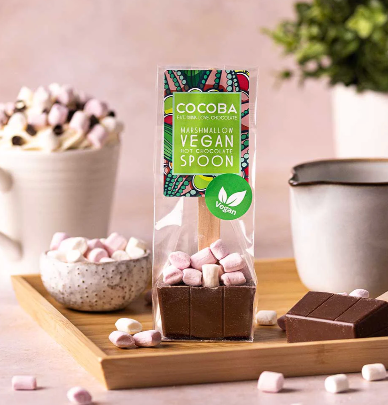 Vegan Marshmallow Hot Chocolate Spoon from Cocoa