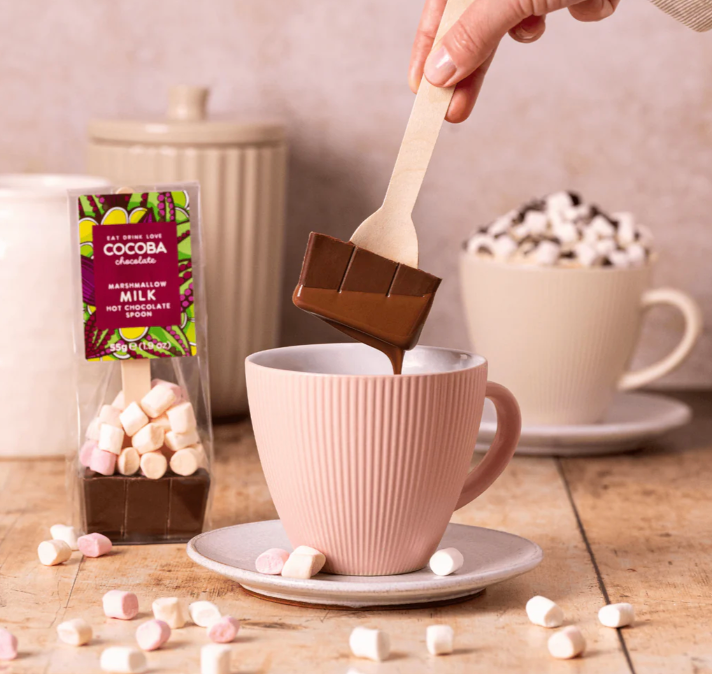 Marshmallow Milk Hot Chocolate Spoon from Cocoa