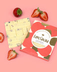 love cocoa chocolate, strawberry spritz white chocolate, luxury chocolate, white chocolate bar, love cocoa slab