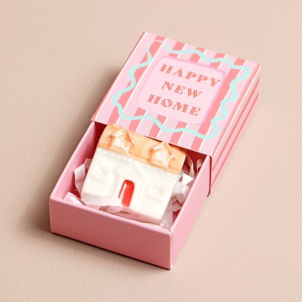 Happy new home - Tiny Matchbox Ceramic House Token