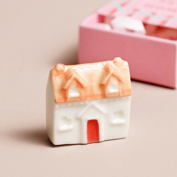 Happy new home - Tiny Matchbox Ceramic House Token